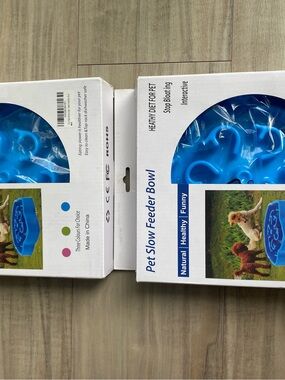 Blue Pet Slow Feeder Bowl